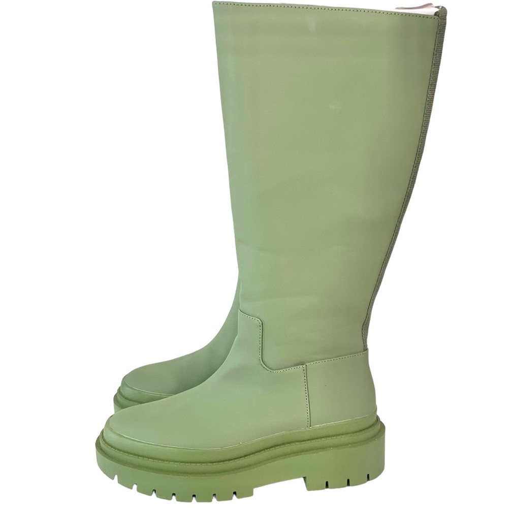 STEVE MADDEN Cool Planet Magicc Lug Sole Olive Green Boot Sz 9 - Picture 4 of 11